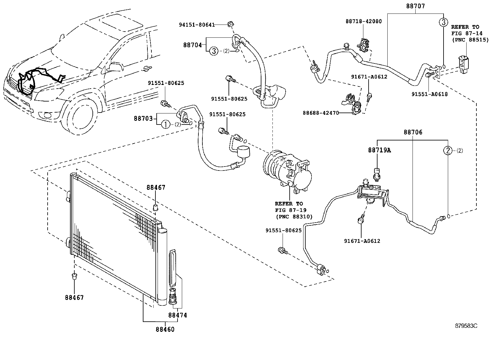  RAV4 VANGUARD |  HEATING AIR CONDITIONING COOLER PIPING