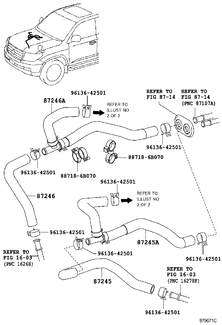  LAND CRUISER 200 202 |  HEATING AIR CONDITIONING WATER PIPING