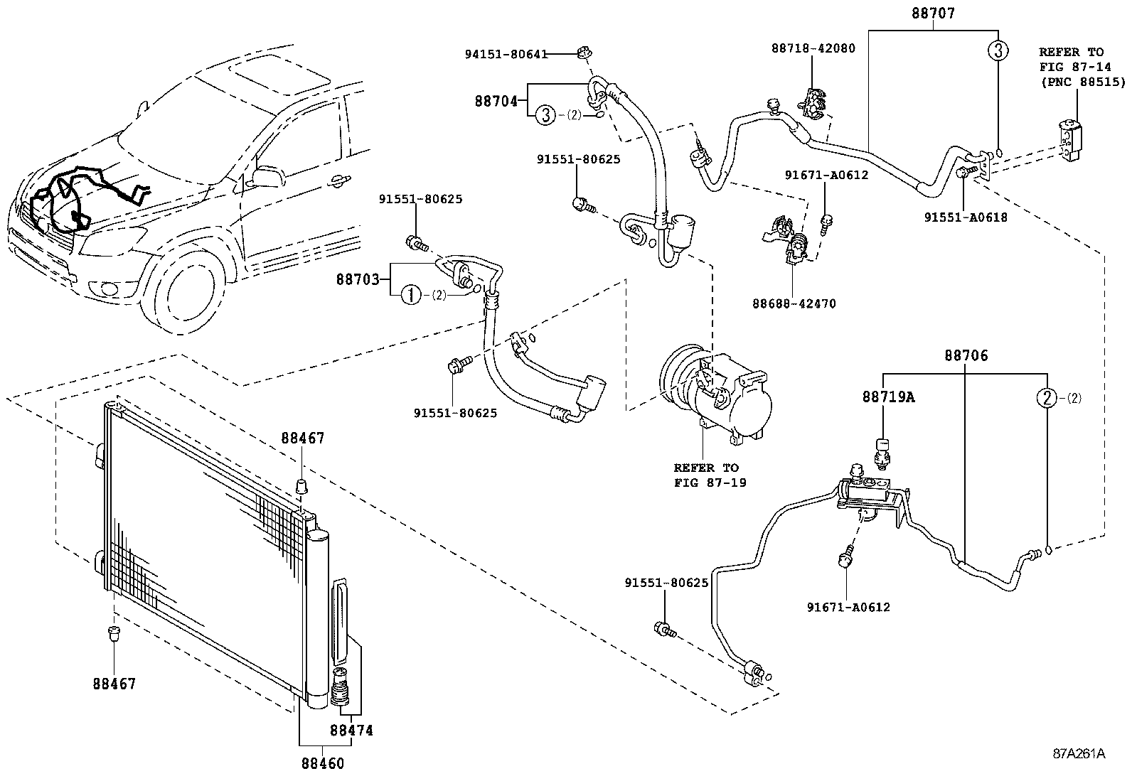  RAV4 VANGUARD |  HEATING AIR CONDITIONING COOLER PIPING