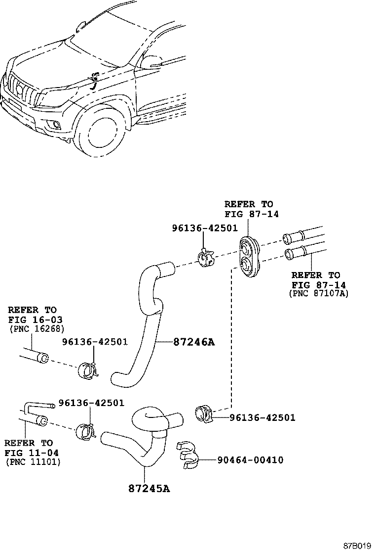  LAND CRUISER PRADO |  HEATING AIR CONDITIONING WATER PIPING