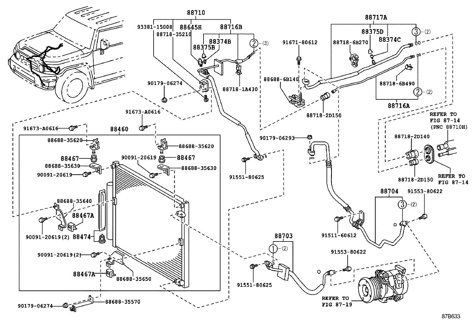  FJ CRUISER |  HEATING AIR CONDITIONING COOLER PIPING