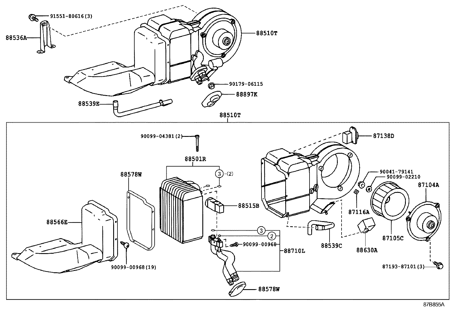  DYNA TOYOACE |  HEATING AIR CONDITIONING COOLER UNIT