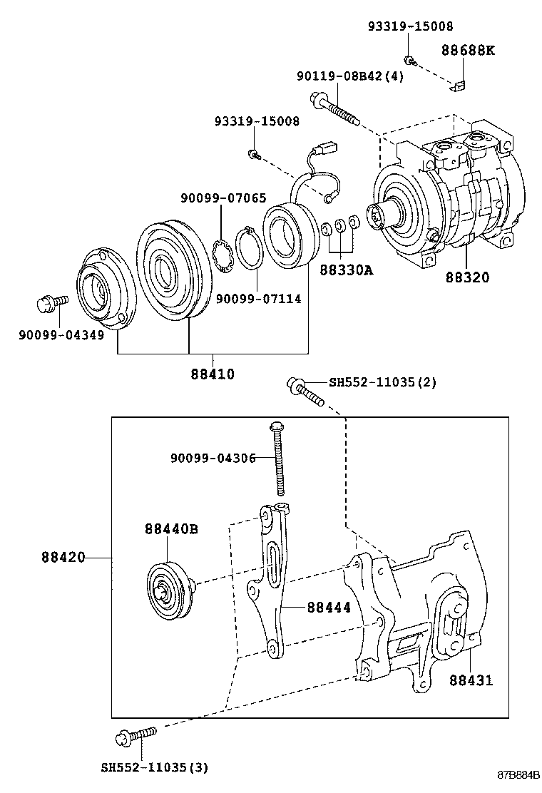  DYNA TOYOACE |  HEATING AIR CONDITIONING COMPRESSOR