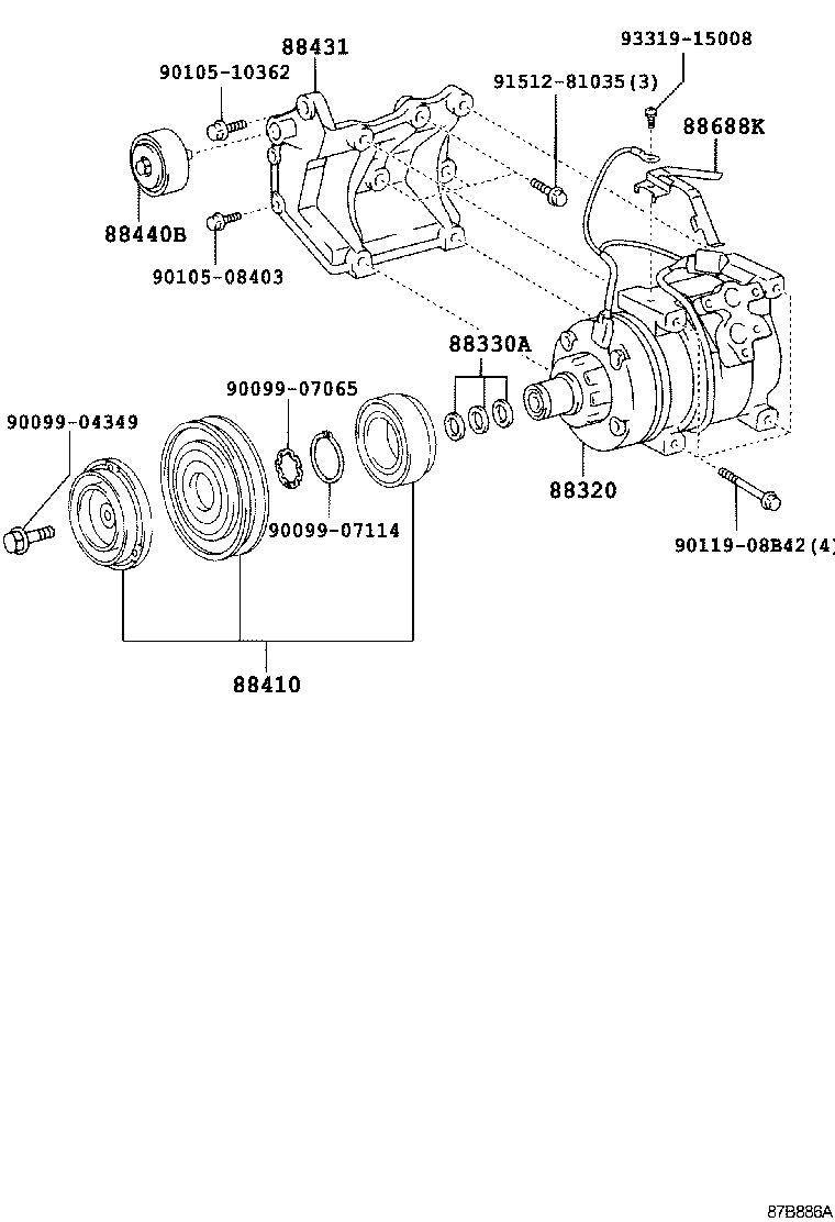  DYNA TOYOACE |  HEATING AIR CONDITIONING COMPRESSOR