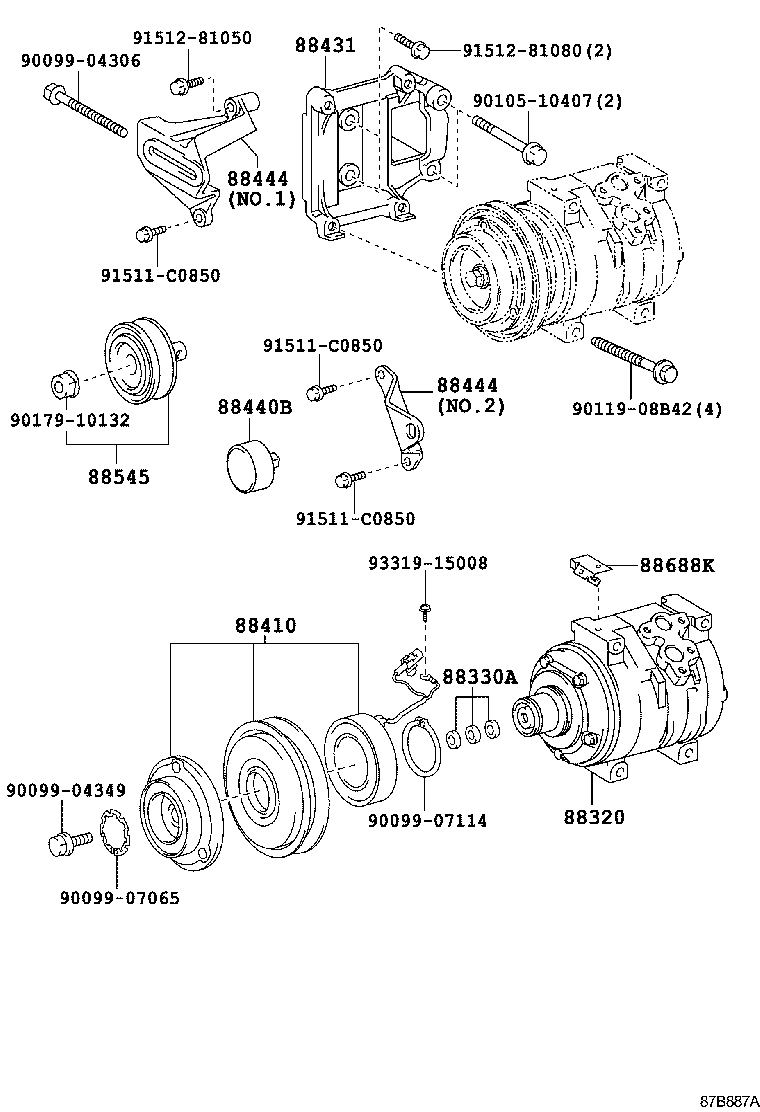  DYNA TOYOACE |  HEATING AIR CONDITIONING COMPRESSOR