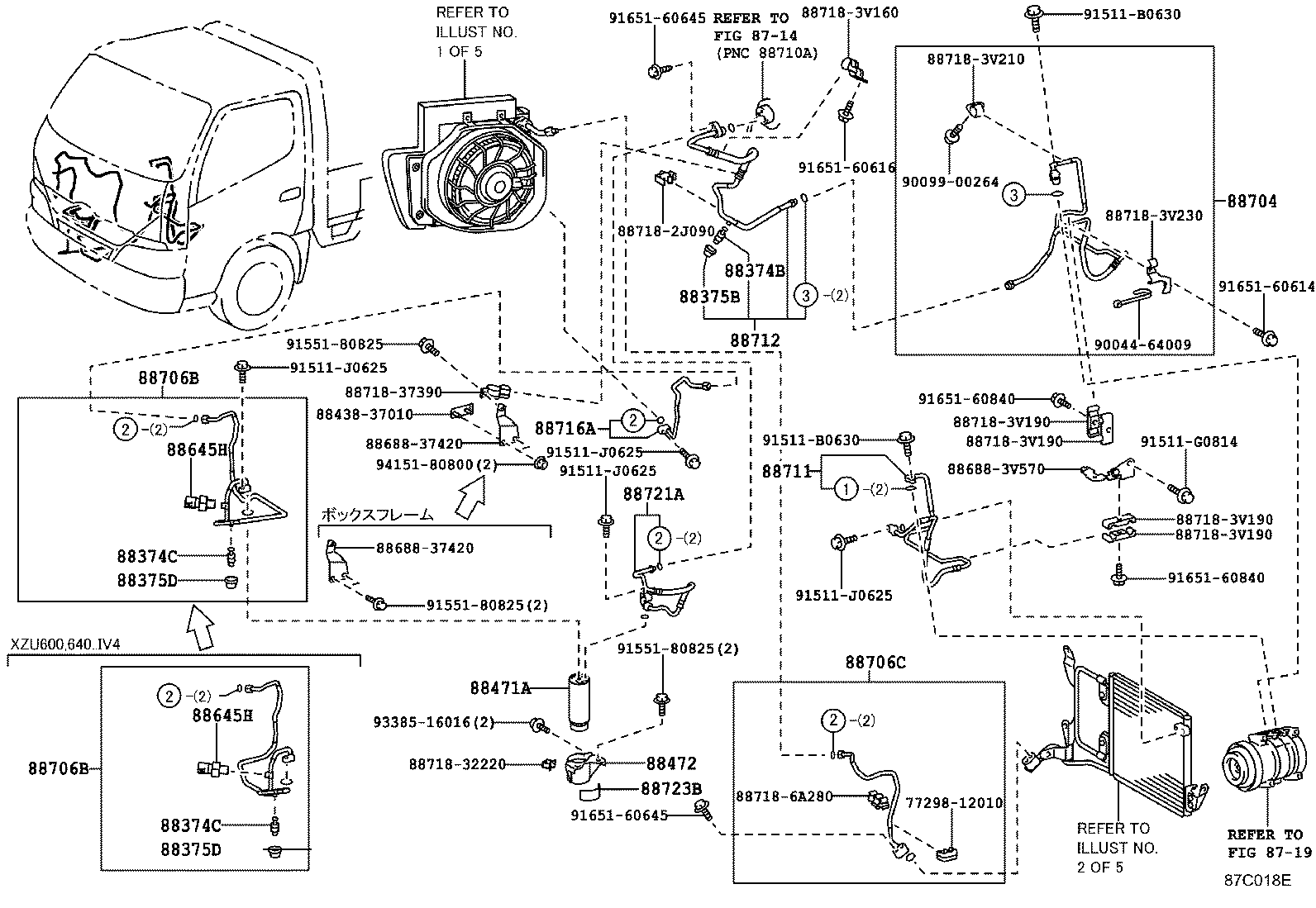  DYNA TOYOACE |  HEATING AIR CONDITIONING COOLER PIPING