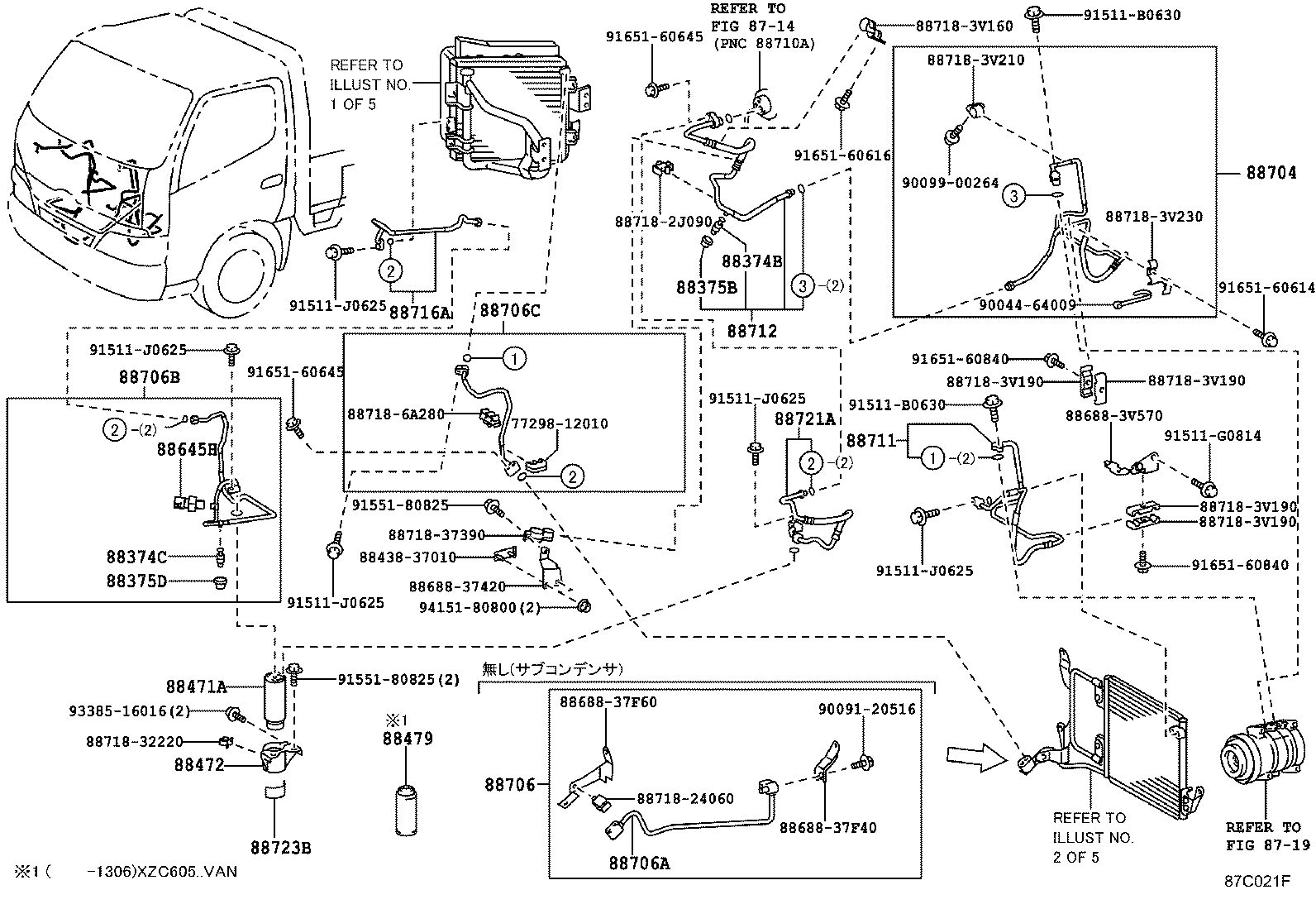 DYNA TOYOACE |  HEATING AIR CONDITIONING COOLER PIPING