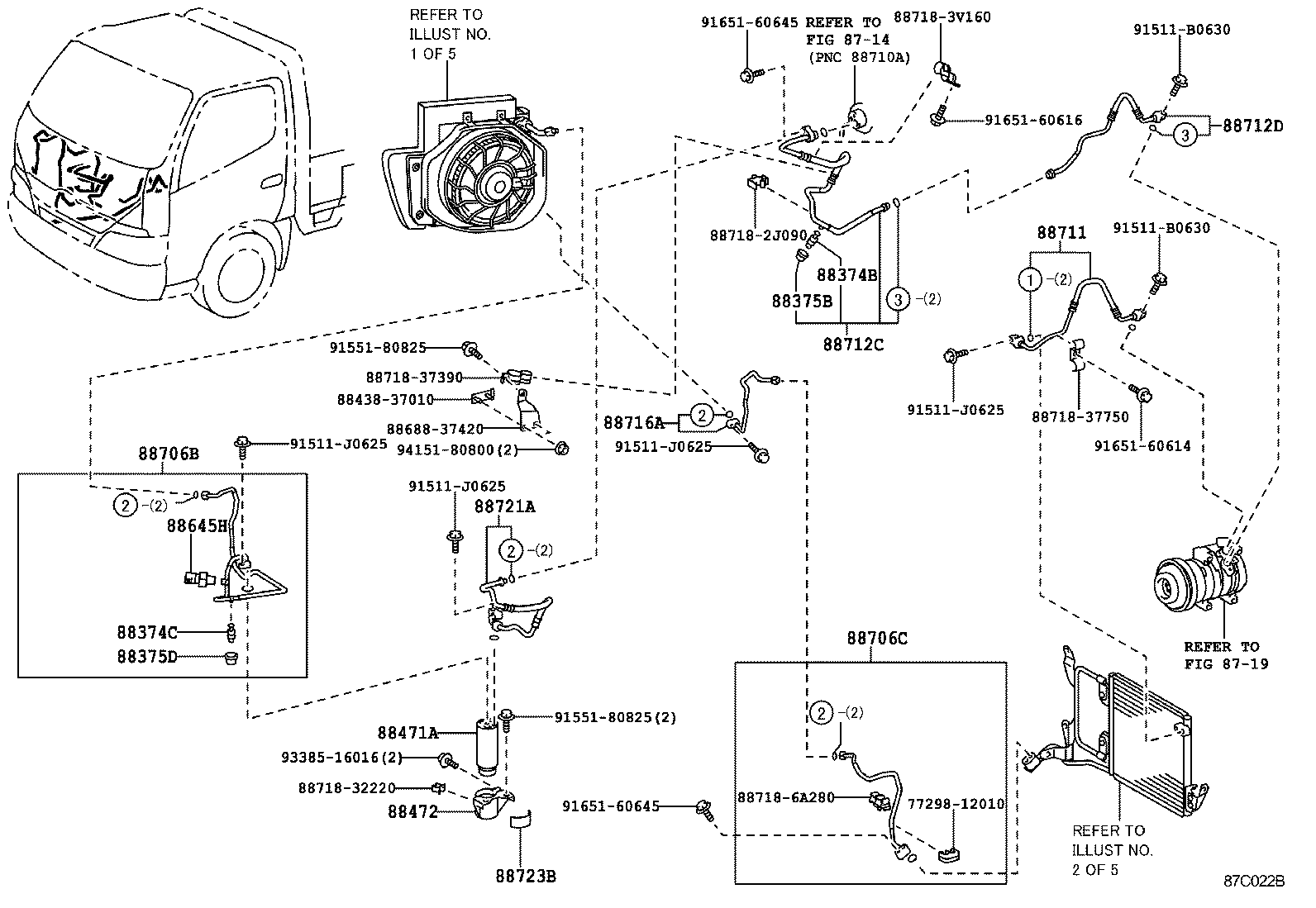  DYNA TOYOACE |  HEATING AIR CONDITIONING COOLER PIPING