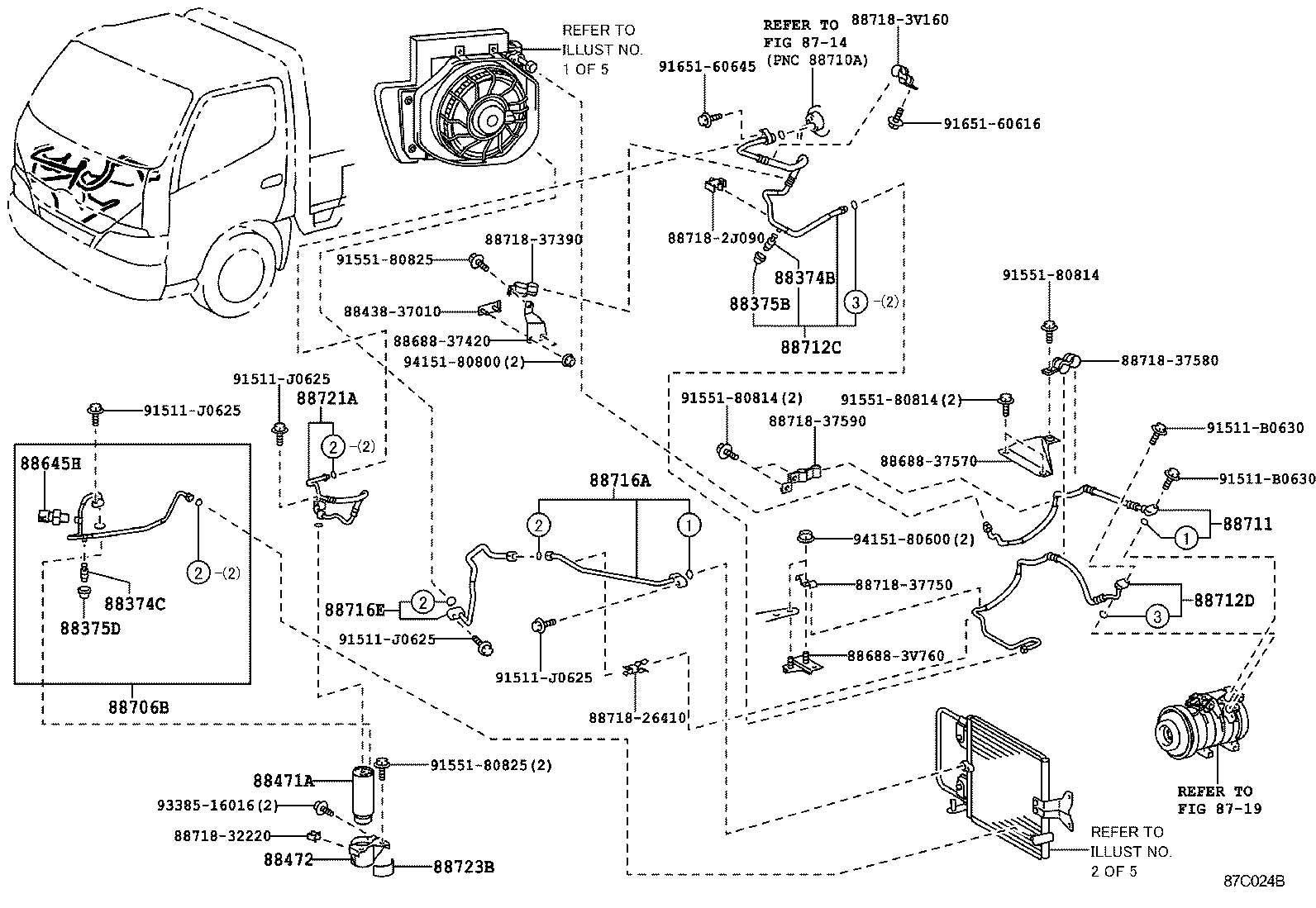  DYNA TOYOACE |  HEATING AIR CONDITIONING COOLER PIPING