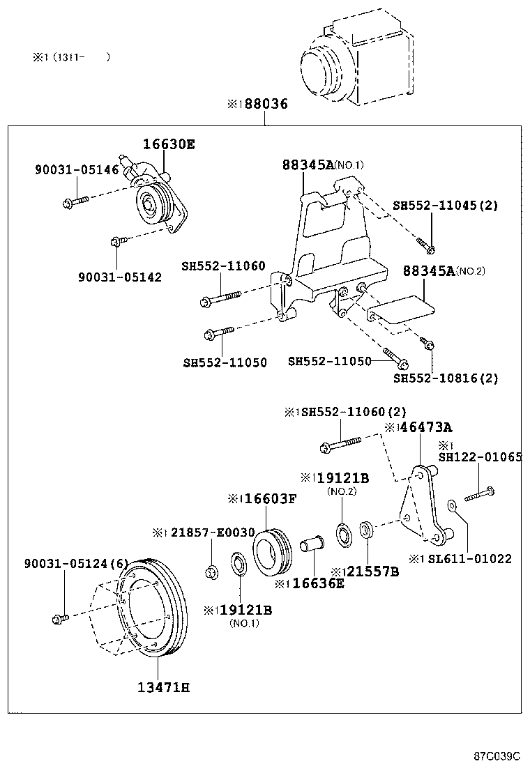  DYNA TOYOACE |  HEATING AIR CONDITIONING COMPRESSOR