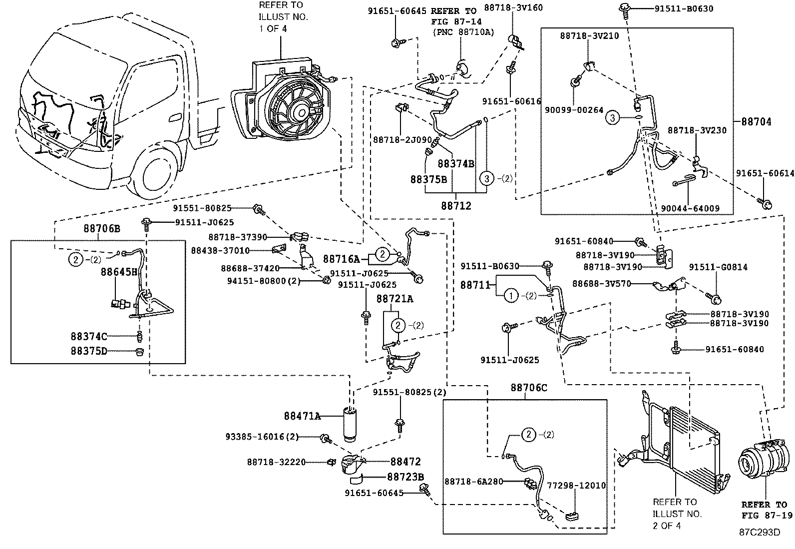  DYNA TOYOACE HV |  HEATING AIR CONDITIONING COOLER PIPING