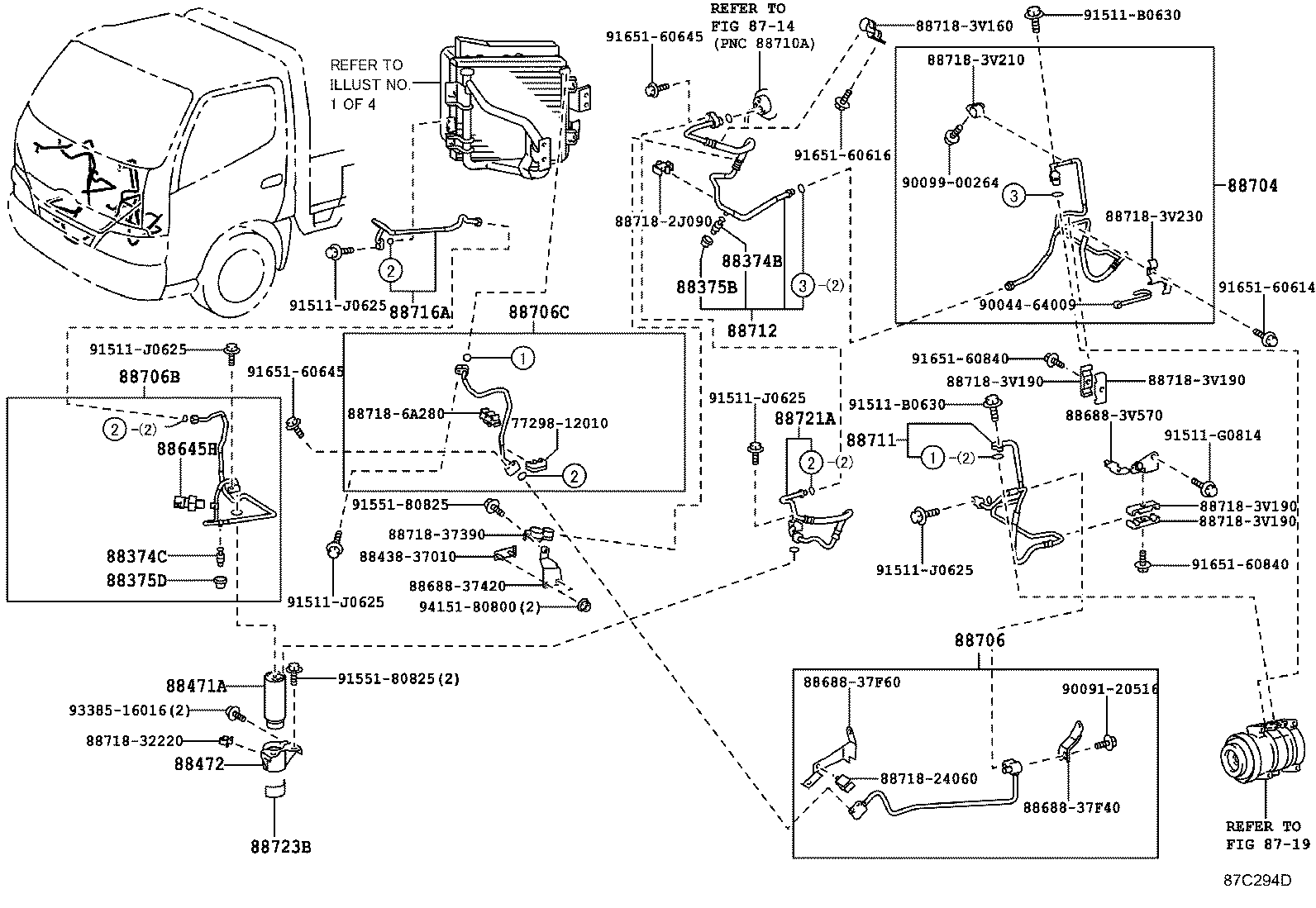  DYNA TOYOACE HV |  HEATING AIR CONDITIONING COOLER PIPING