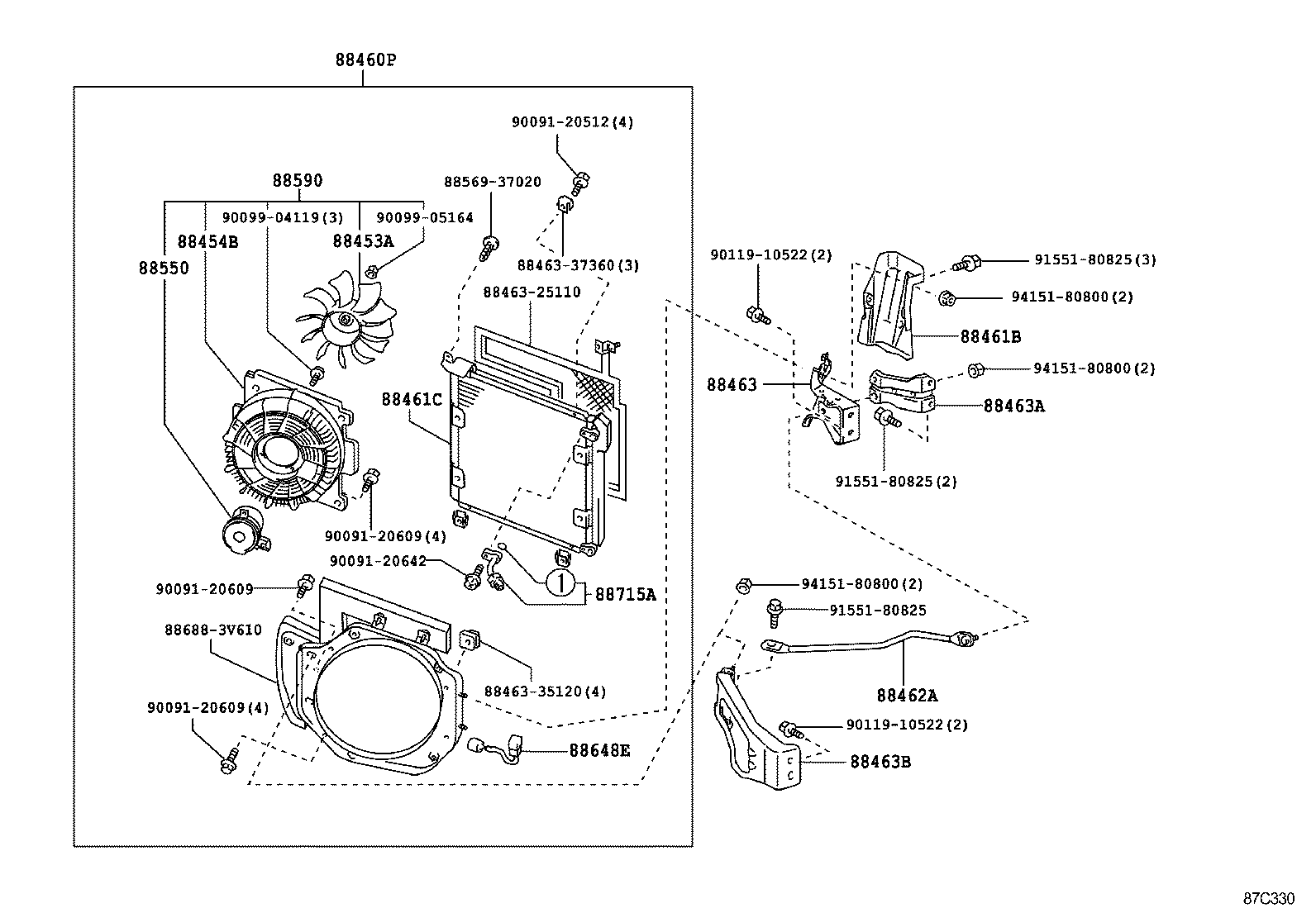  DYNA TOYOACE |  HEATING AIR CONDITIONING COOLER PIPING
