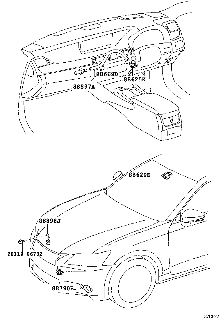  GS250 350 450H |  HEATING AIR CONDITIONING CONTROL AIR DUCT