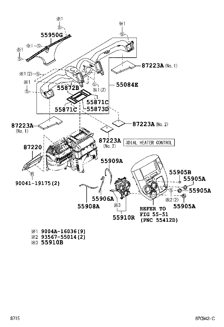  LITE TOWNACE |  HEATING AIR CONDITIONING CONTROL AIR DUCT