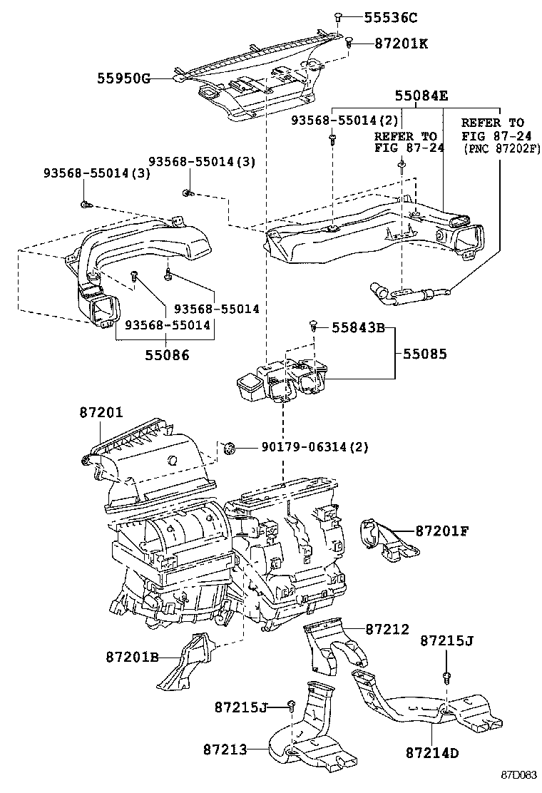  PREMIO ALLION |  HEATING AIR CONDITIONING CONTROL AIR DUCT