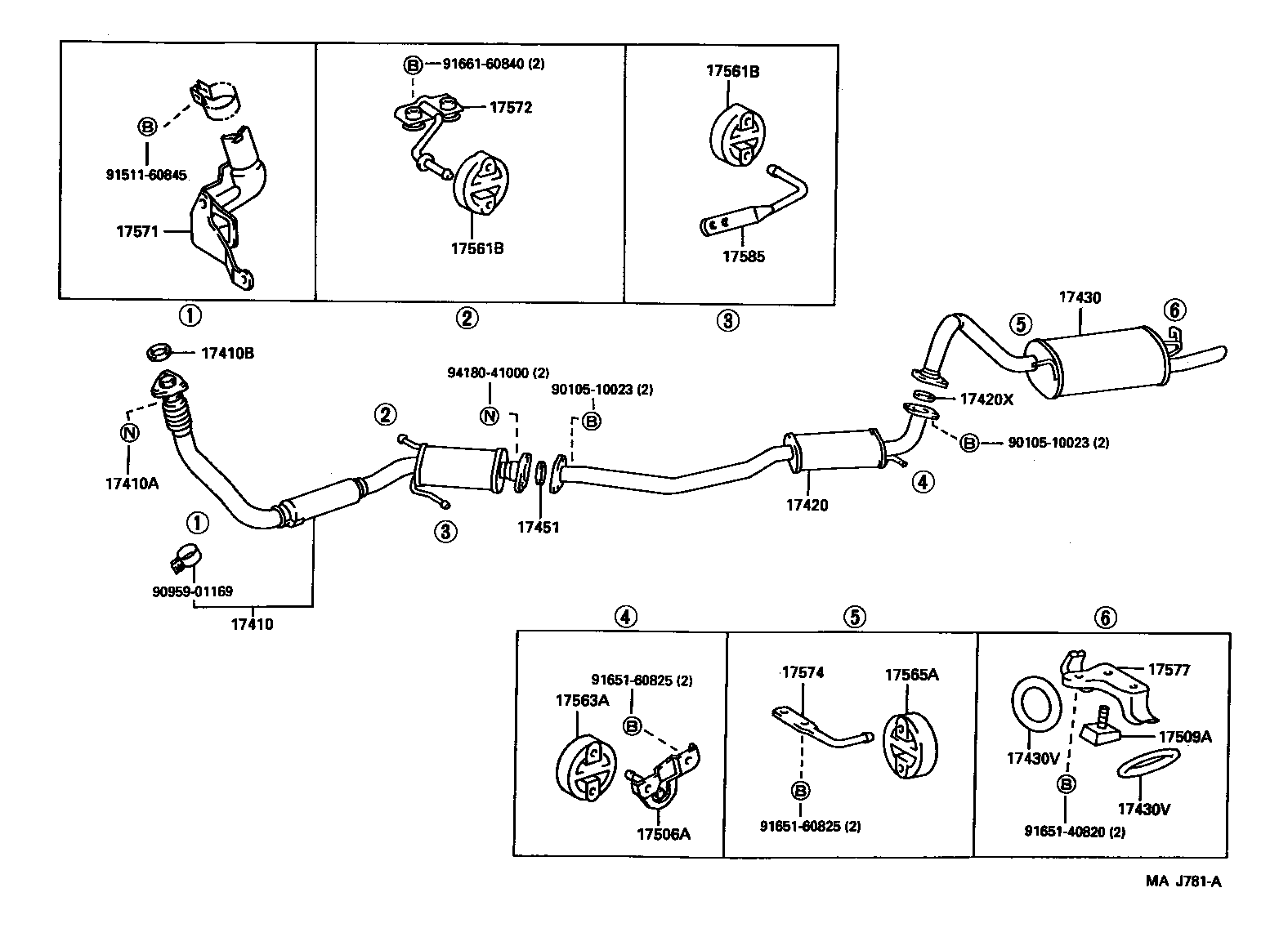  CROWN COMFORT SED |  EXHAUST PIPE