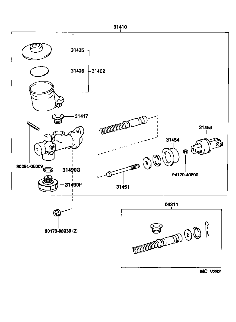  CROWN COMFORT SED |  CLUTCH MASTER CYLINDER