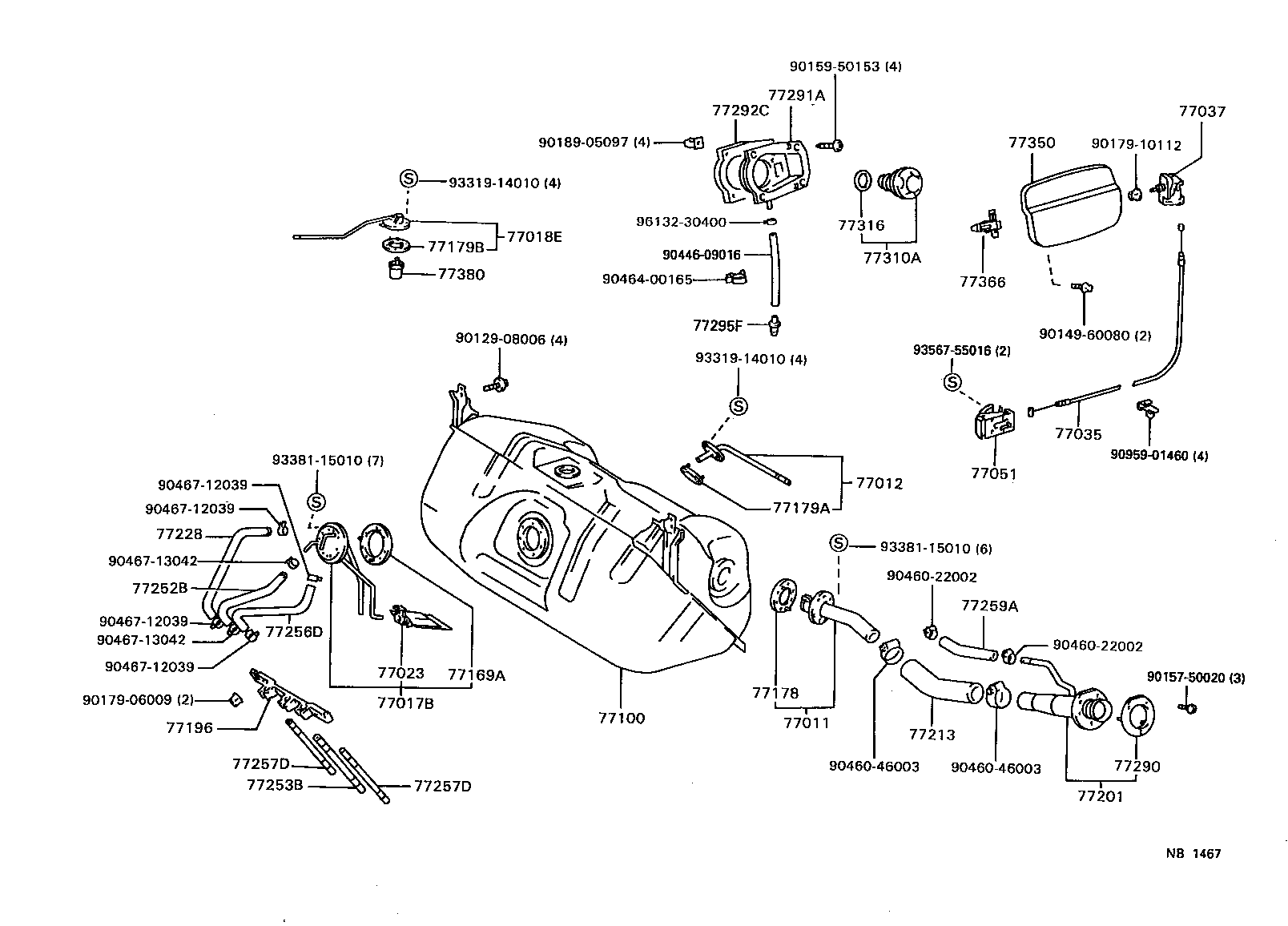  CROWN COMFORT SED |  FUEL TANK TUBE