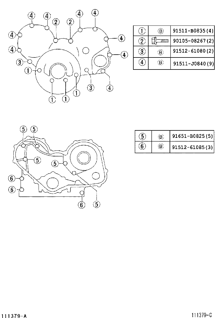  DYNA TOYOACE |  TIMING GEAR COVER REAR END PLATE