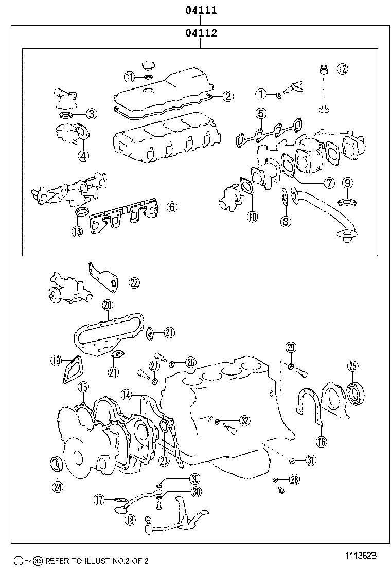  DYNA TOYOACE |  ENGINE OVERHAUL GASKET KIT