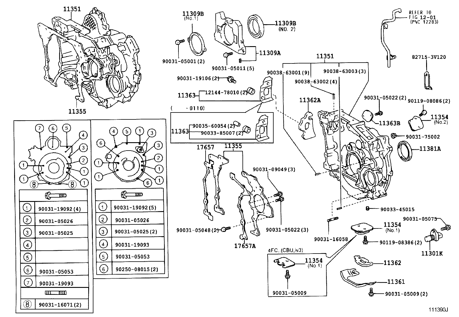 DYNA TOYOACE | TIMING GEAR COVER REAR END PLATE