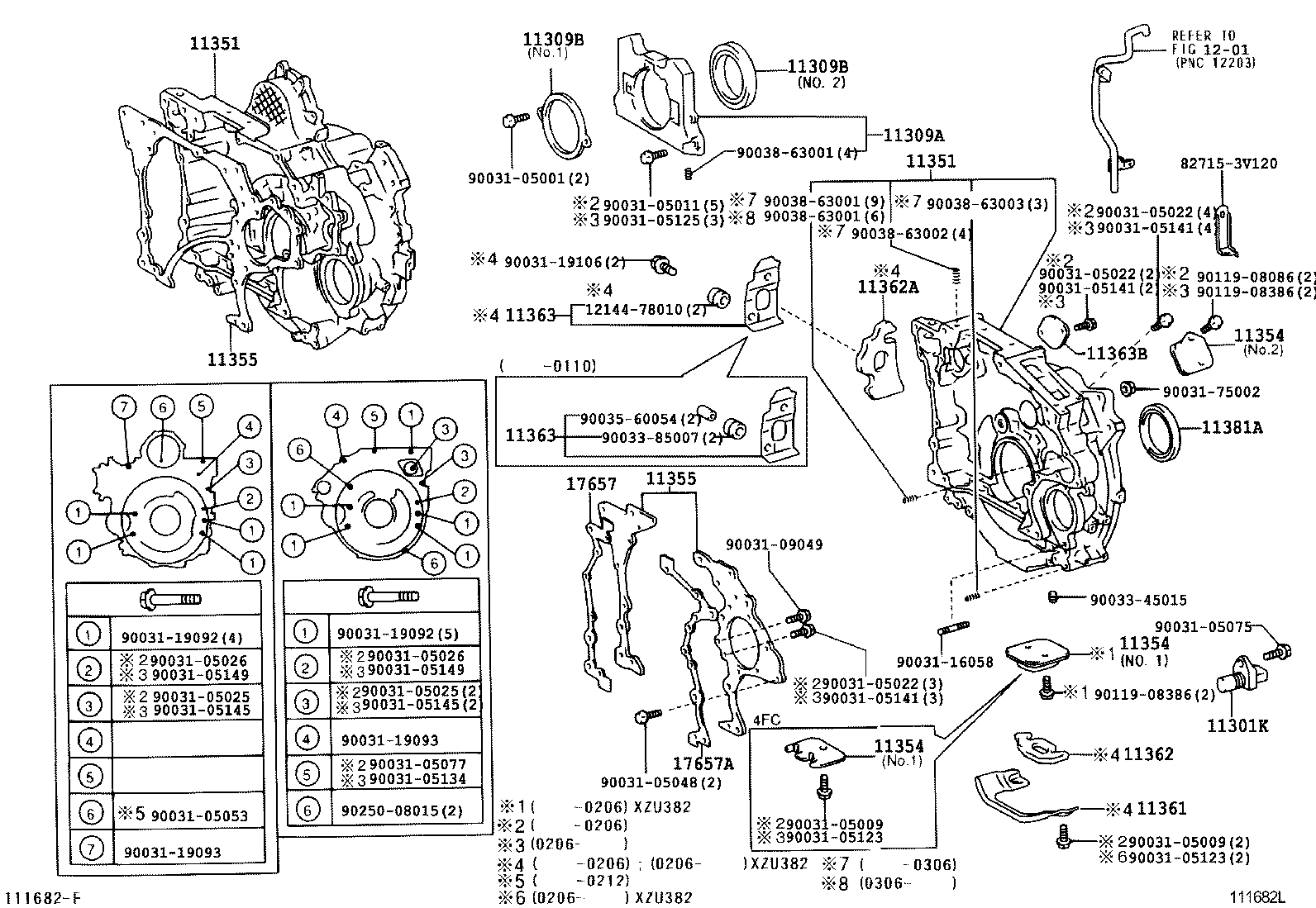  DYNA TOYOACE |  TIMING GEAR COVER REAR END PLATE