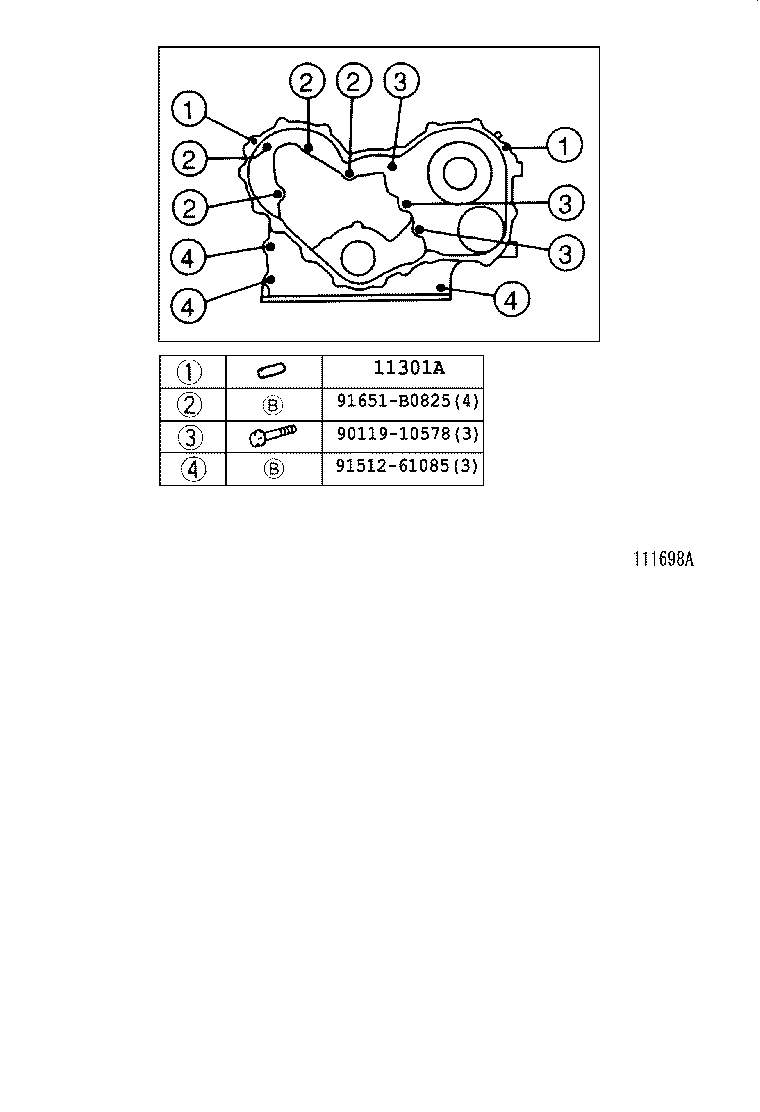  DYNA TOYOACE |  TIMING GEAR COVER REAR END PLATE