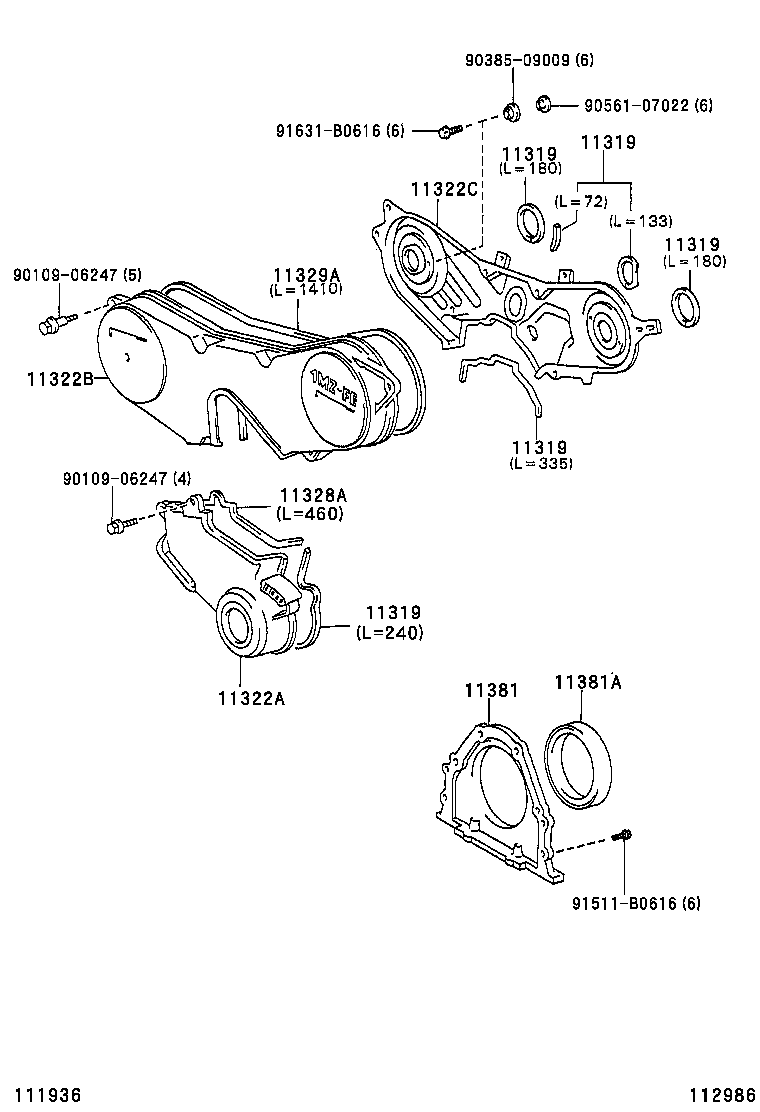  KLUGER L V |  TIMING GEAR COVER REAR END PLATE