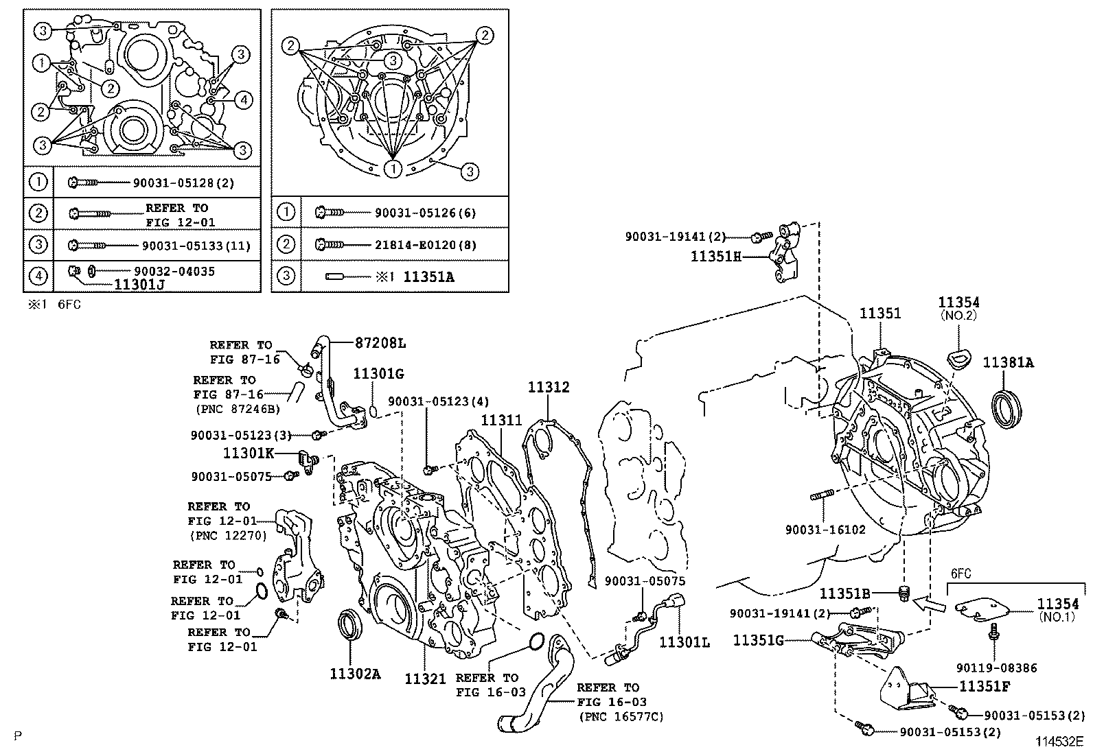 DYNA TOYOACE | TIMING GEAR COVER REAR END PLATE