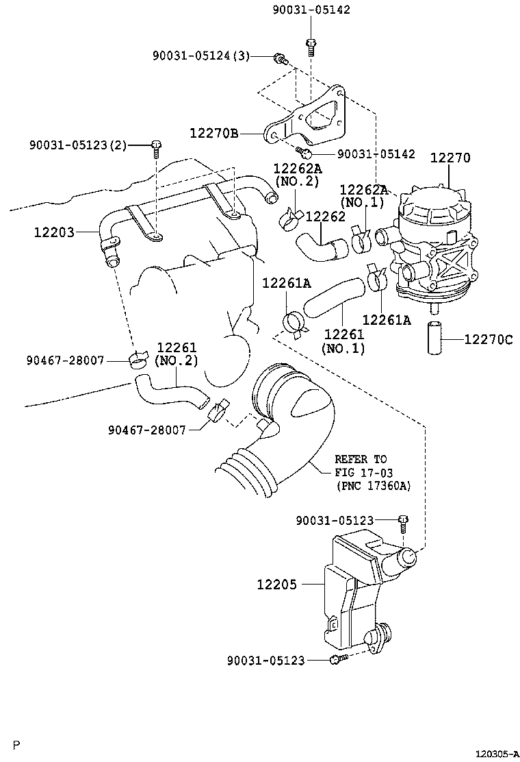  DYNA TOYOACE |  VENTILATION HOSE