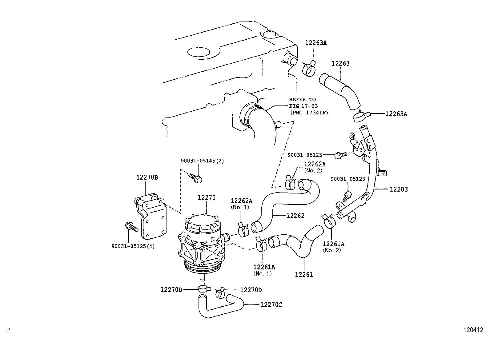  DYNA TOYOACE |  VENTILATION HOSE