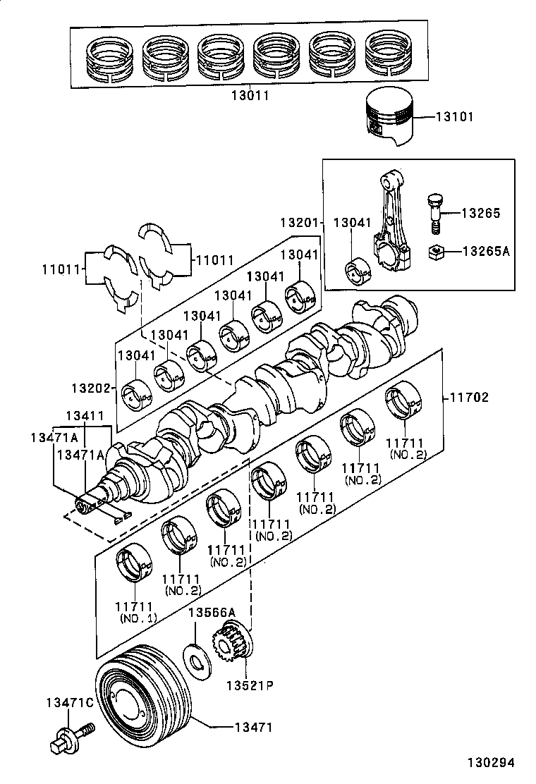  CROWN CROWN MAJESTA |  CRANKSHAFT PISTON