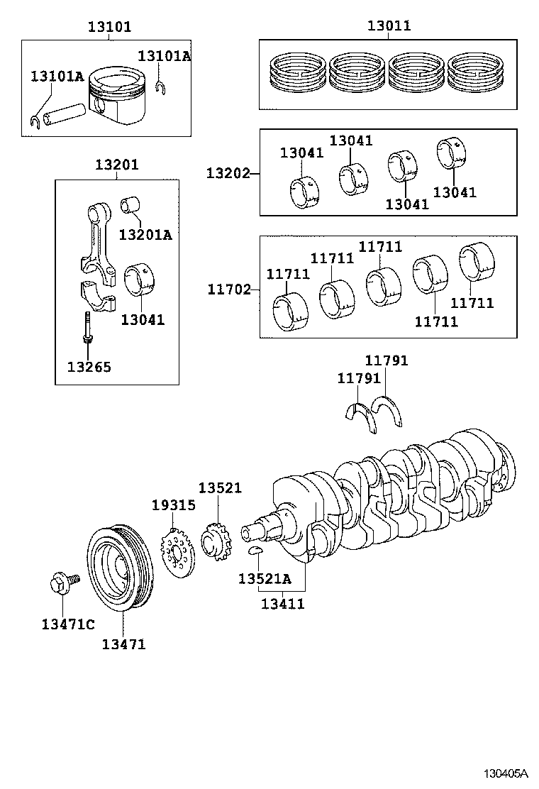  CALDINA |  CRANKSHAFT PISTON