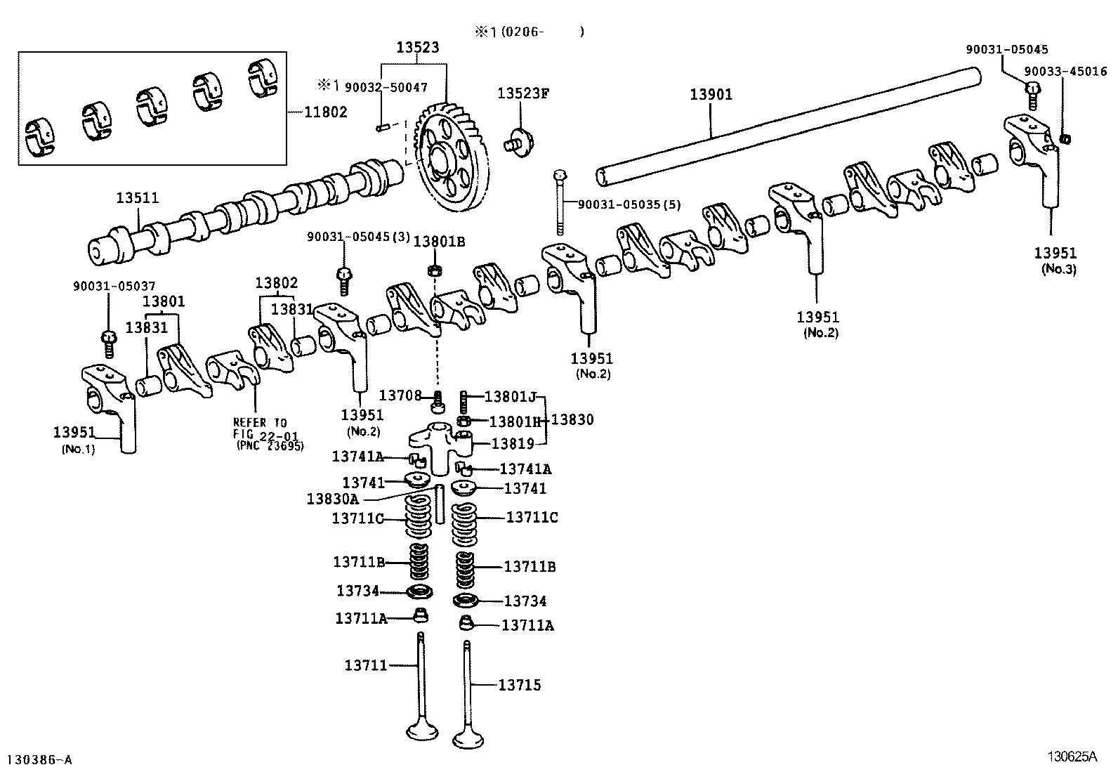  DYNA TOYOACE |  CAMSHAFT VALVE