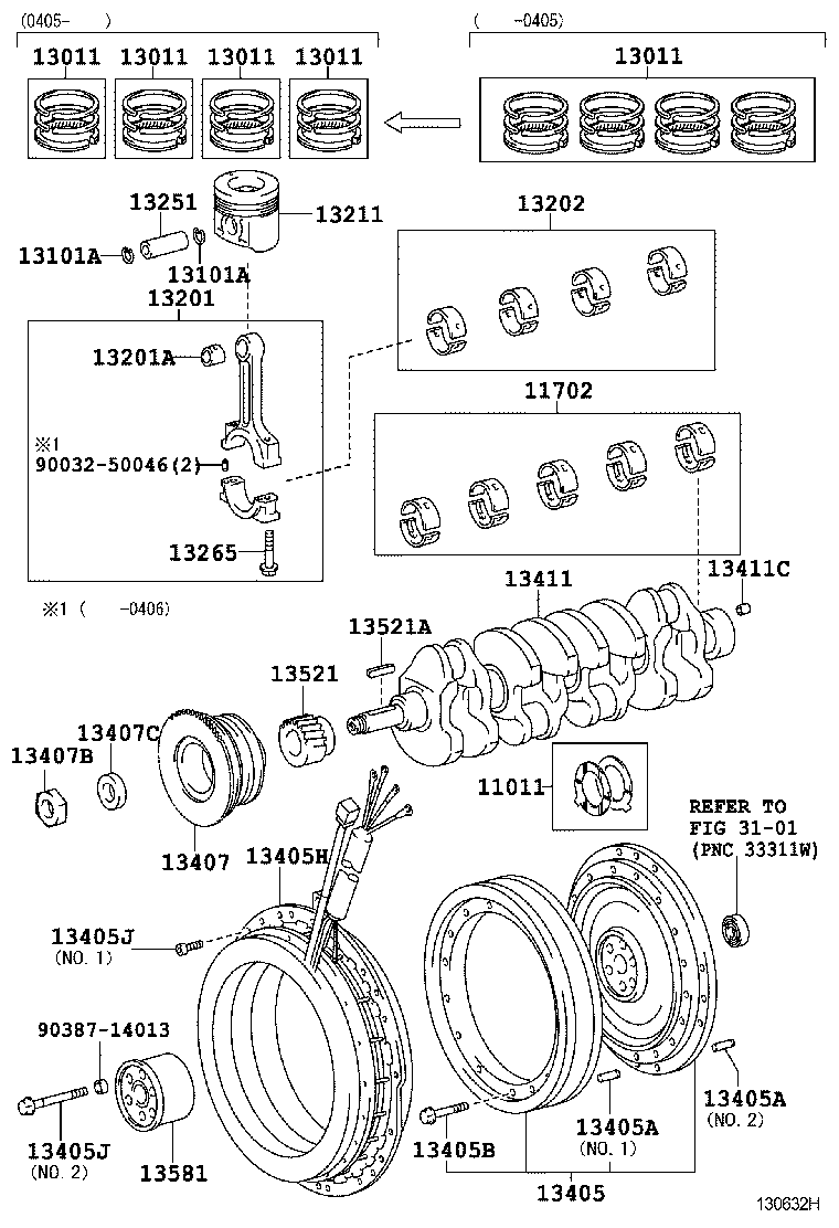  DYNA TOYOACE HV |  CRANKSHAFT PISTON