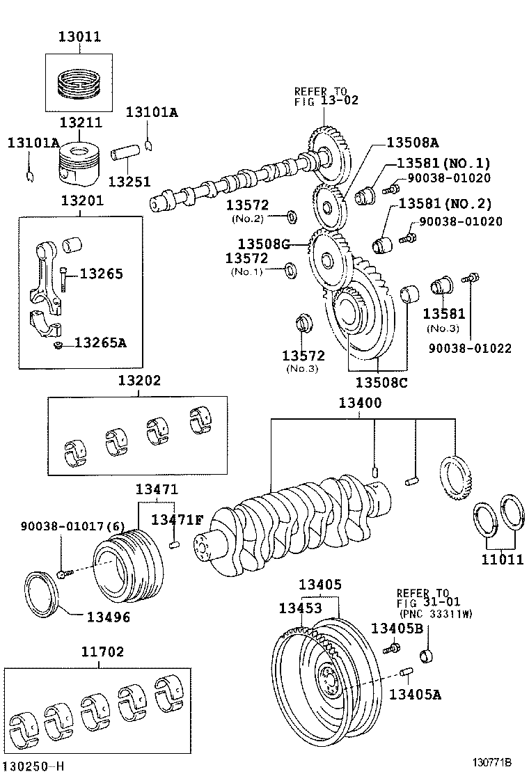  DYNA TOYOACE |  CRANKSHAFT PISTON