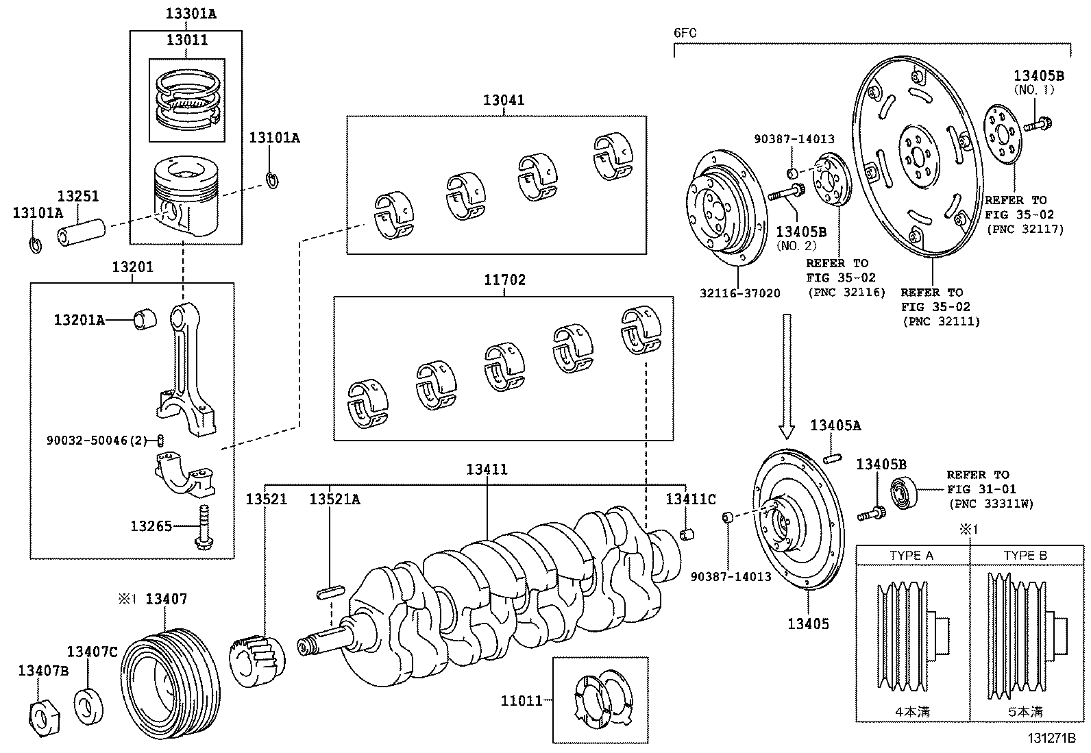  DYNA TOYOACE HV |  CRANKSHAFT PISTON