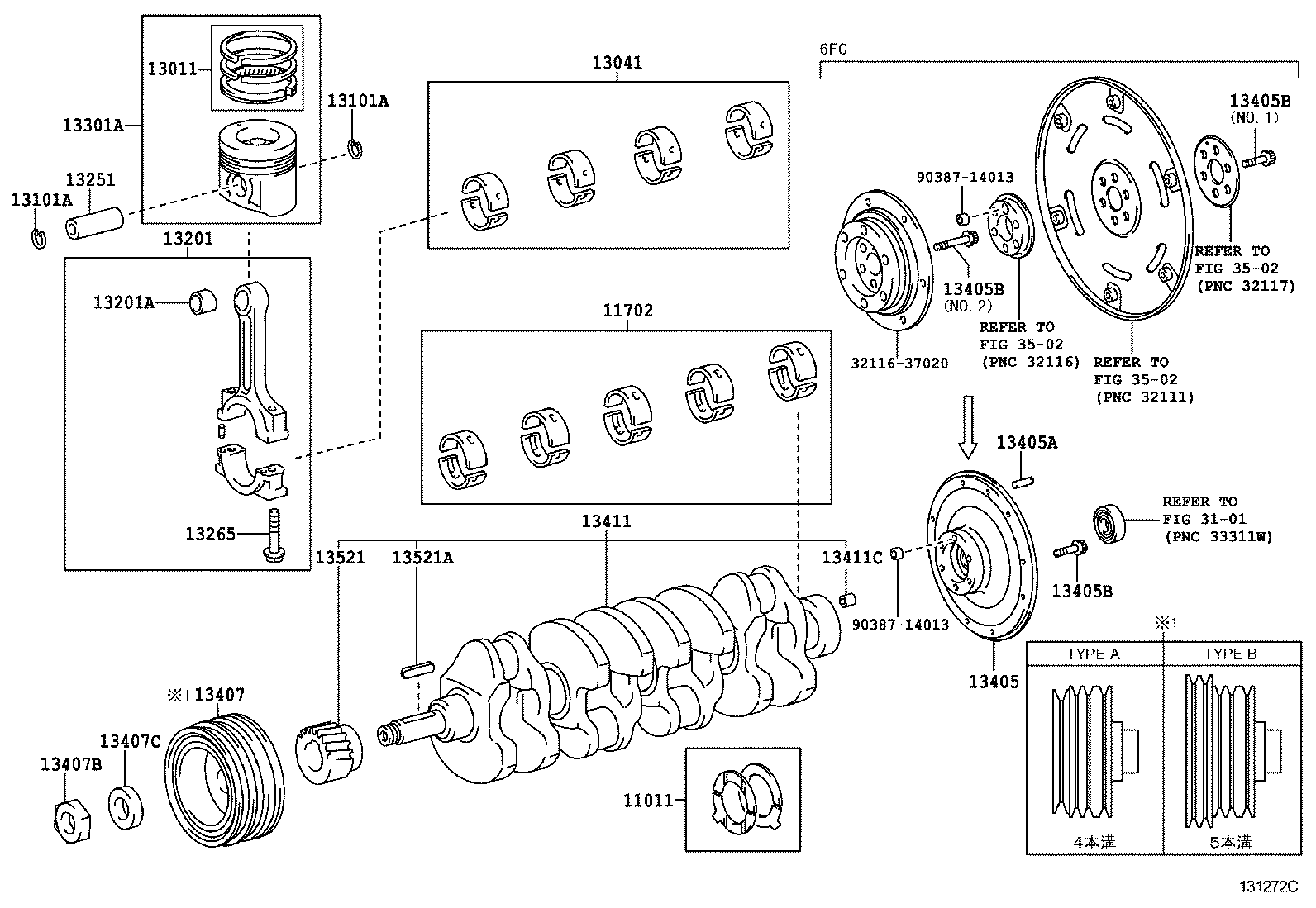  DYNA TOYOACE HV |  CRANKSHAFT PISTON