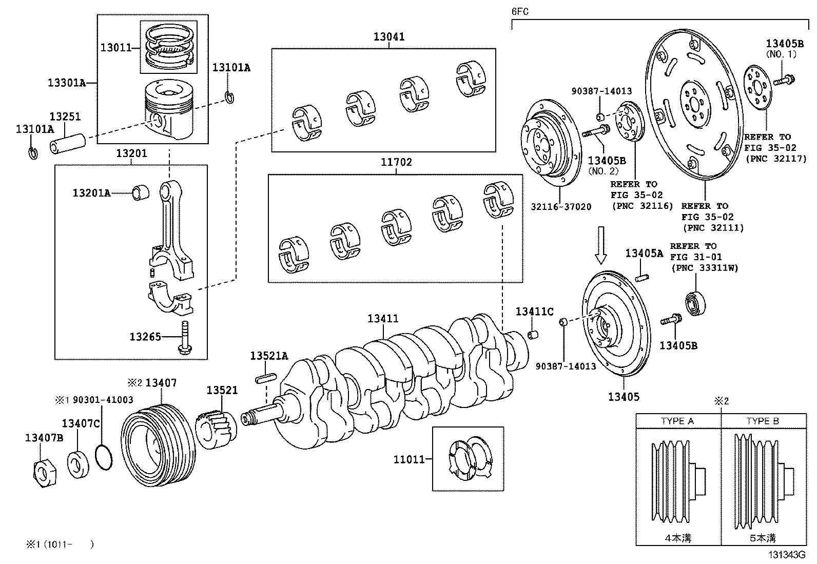  DYNA TOYOACE HV |  CRANKSHAFT PISTON