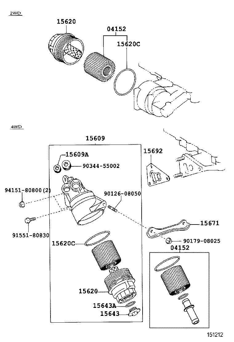 TOYOTA MARK XGRX121AETZH TOOLENGINEFUEL OIL FILTER Japan Parts EU