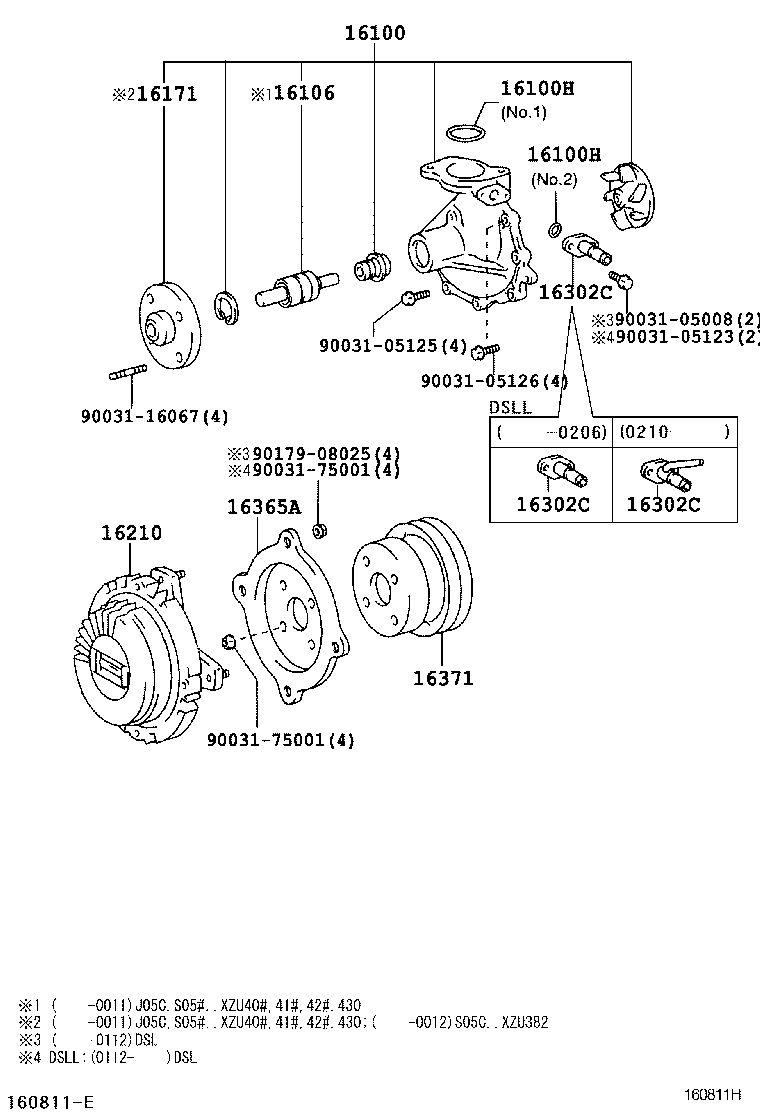  DYNA TOYOACE |  WATER PUMP