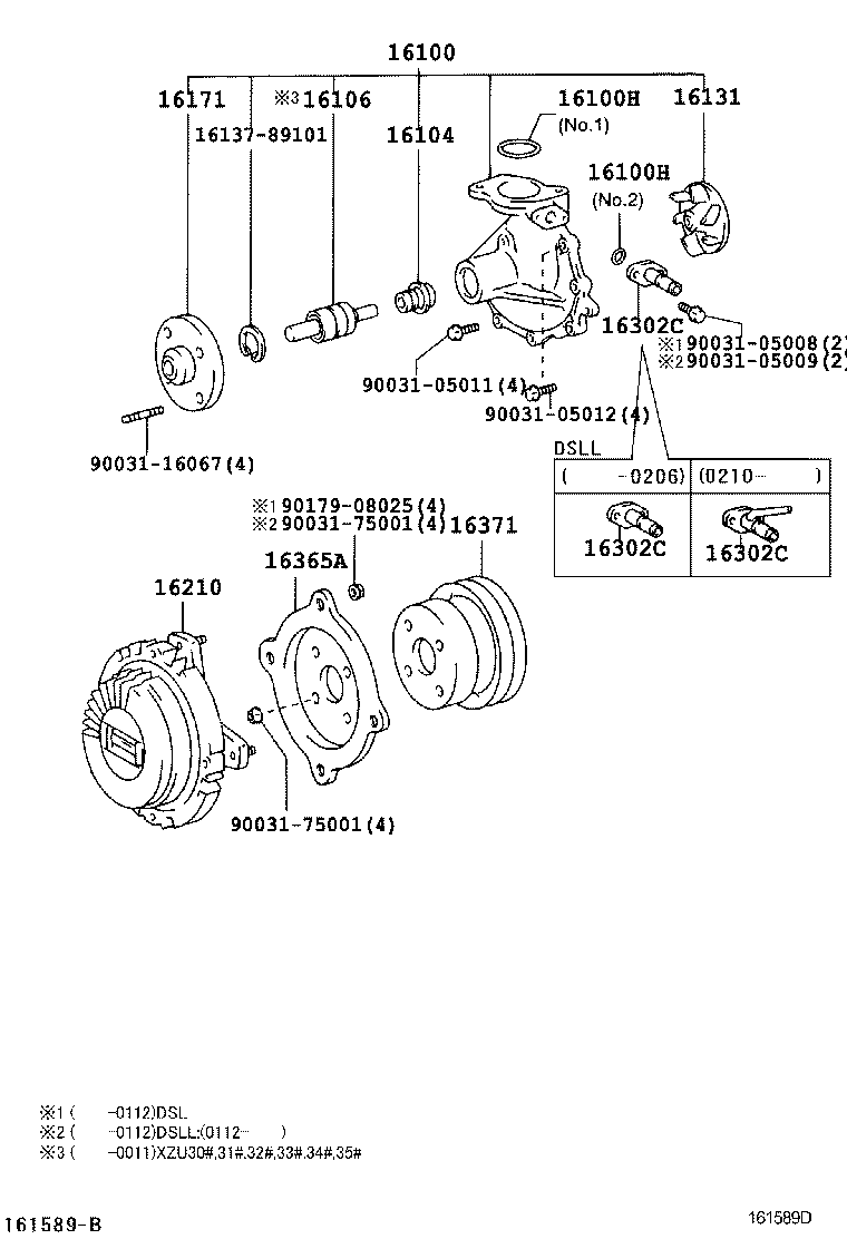  DYNA TOYOACE |  WATER PUMP