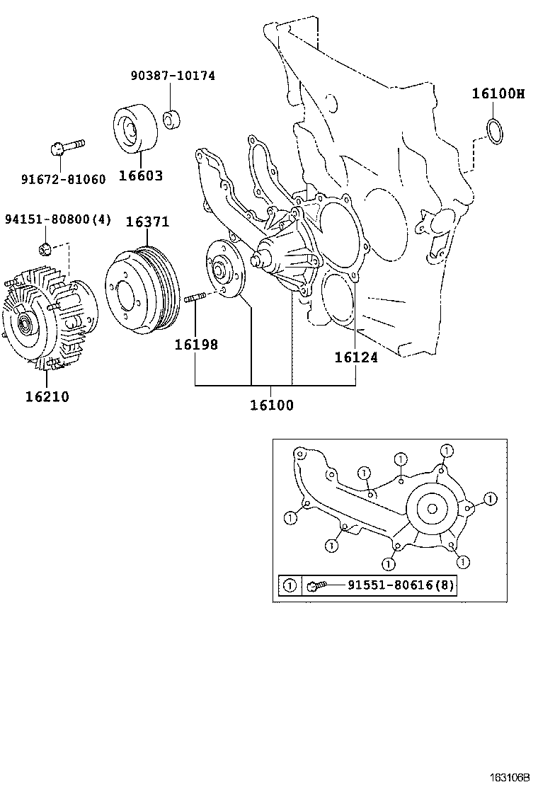  DYNA TOYOACE |  WATER PUMP