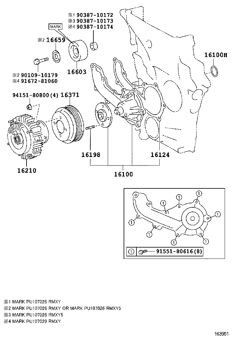  LAND CRUISER PRADO |  WATER PUMP