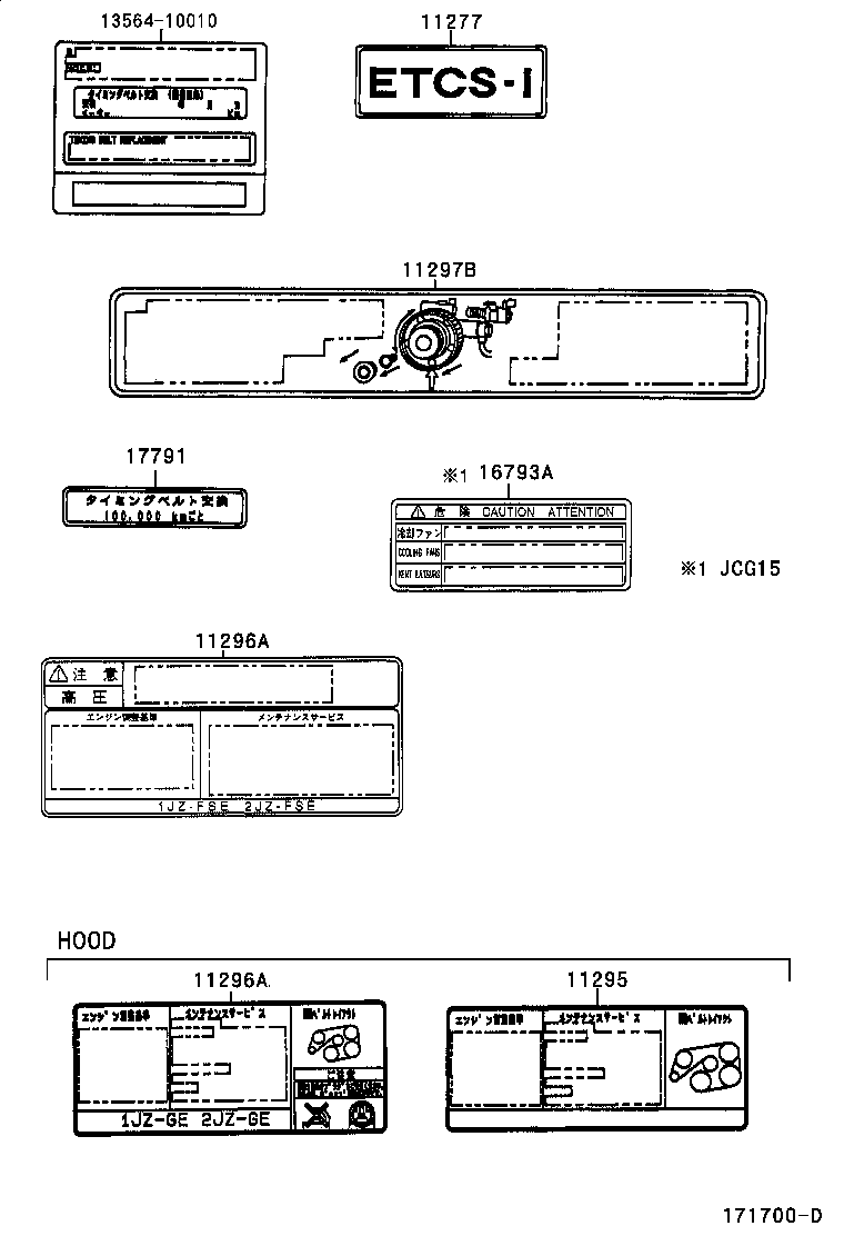  PROGRES |  CAUTION PLATE NAME PLATE ENGINE