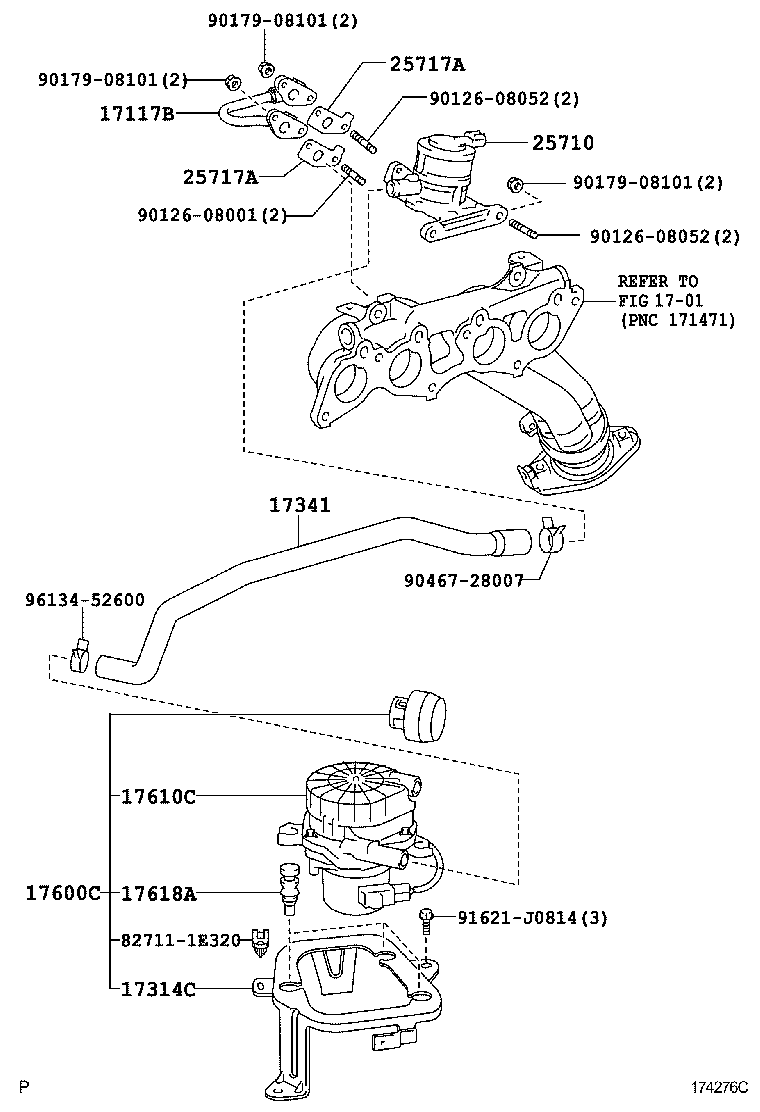  HILUX SURF |  MANIFOLD AIR INJECTION SYSTEM