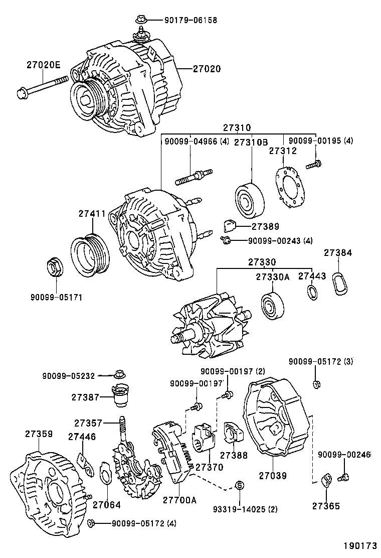  LITE TOWNACE NOAH V |  ALTERNATOR