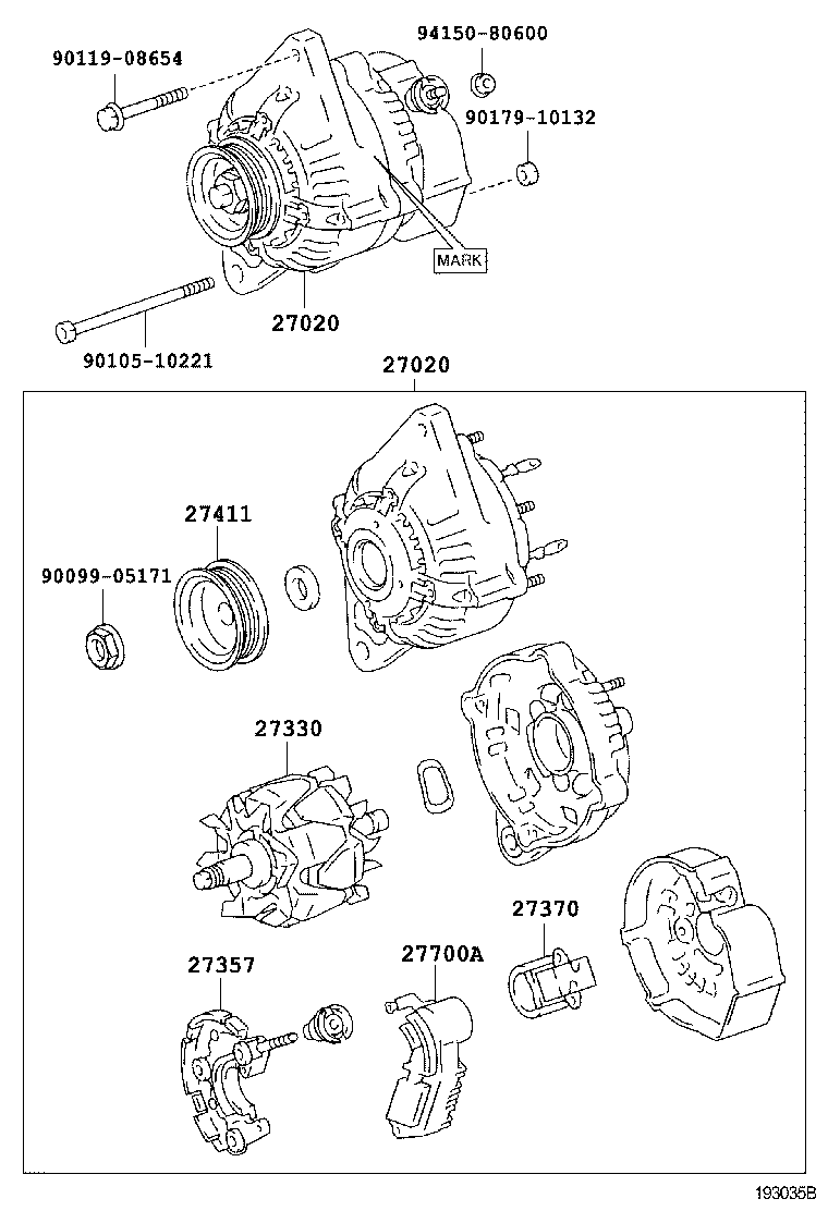  LITE TOWNACE NOAH V |  ALTERNATOR