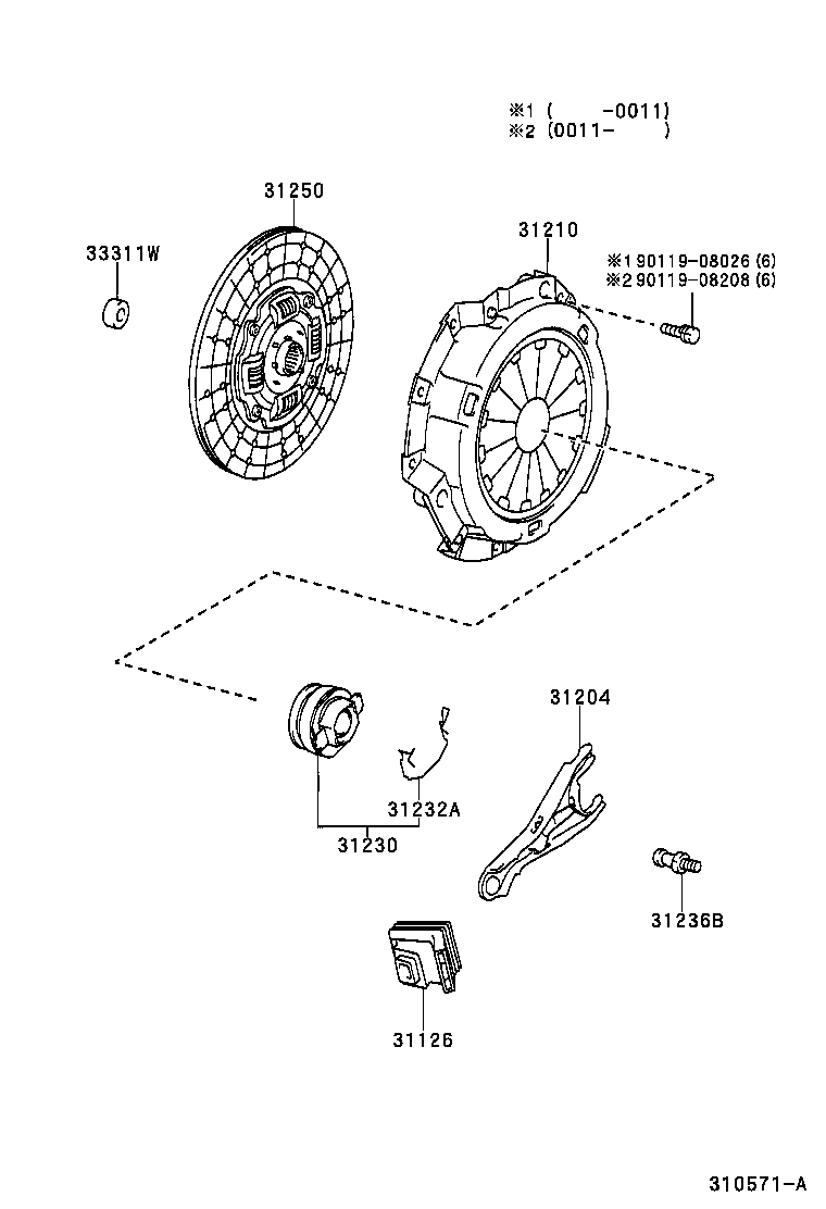  DYNA TOYOACE |  CLUTCH RELEASE FORK
